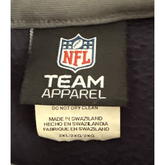 Men’s Chicago Bears NFL Team Apparel 2XL Blue Gray Pullover 1/4 Zip - Picture 3 of 6